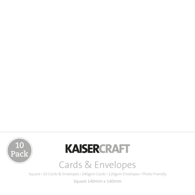 Kaisercraft-Square White Card & Envelope Pack-CD501